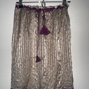 Jovovich Hawk Women's Purple Pleated Floral Skirt  Size 0